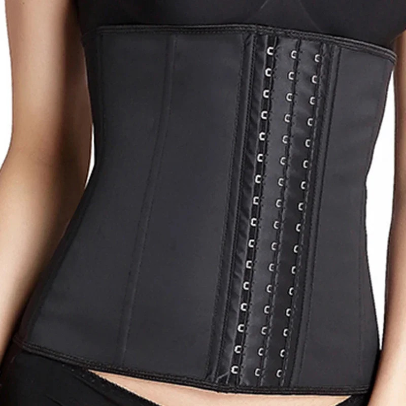 Waist Trainer Corsets9-Steel-Bone Body Shaper Women Underbust Latex Sport Girdle Hourglass Long Torso Cincher Weight Loss 241225