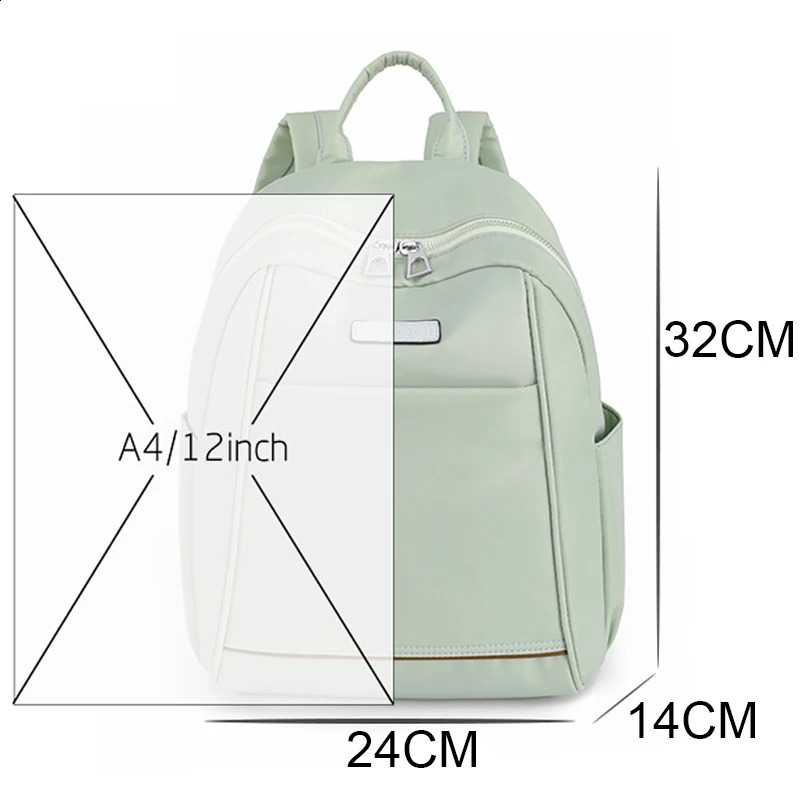 Large Capacity Solid Color Multifunctional Backpacks Light Nylon Waterproof Knapsack Womens Backpack Sac A Dos 241226