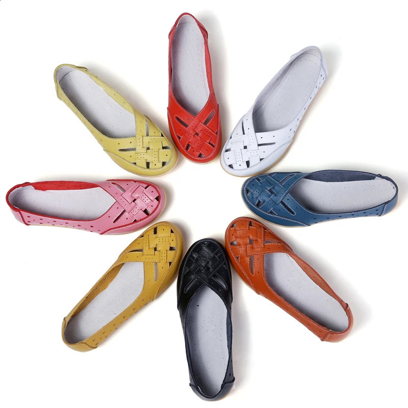 Women Shoes Flats Soft Leather Shoes Woman Loafers Oxford Ladies Shoes For Women White Shoes Plus Size 35-44 zapatos de mujer241226