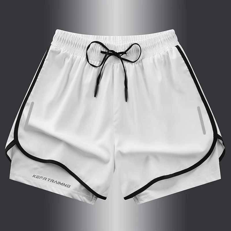 S-5XL NASA GISS Sports Three Piece Pants Summer Popular Anti glare Double layered Sports Shorts for Men and Women Couples RuXJ241226