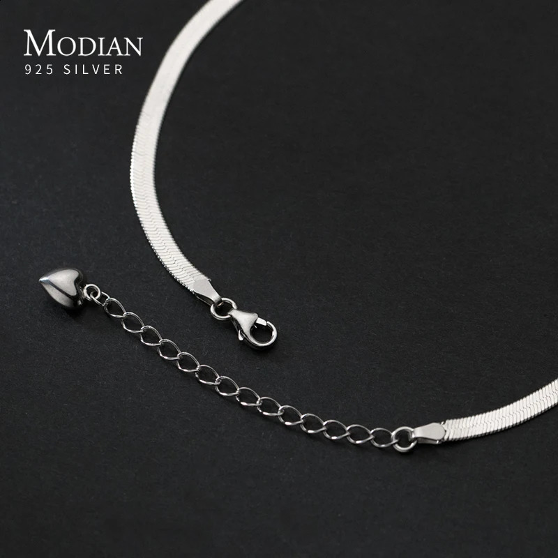 Modian Foot Jewelry Anklet Simple Snake Exquisite Bracelet For Women Real 925 Sterling Silver Anklets For Women Party Gifts 241226