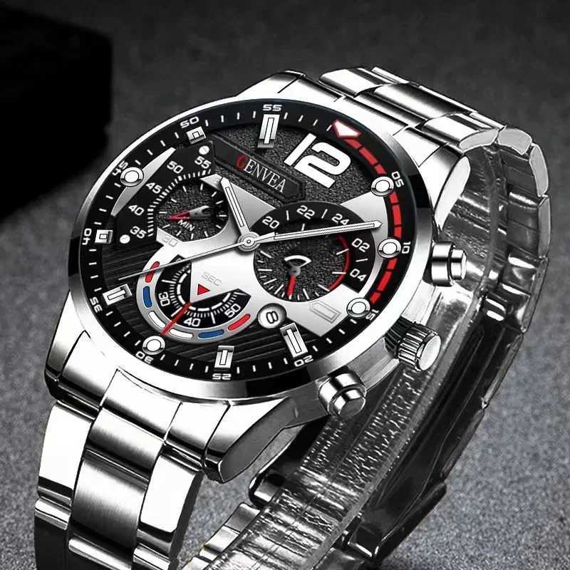 GENEVA New Men Watch Skeleton Quartz Wristwatch Gold Skeleton Retro Man Watch Top Brand Luxury Clock Mens Watches Mens Watch M241226