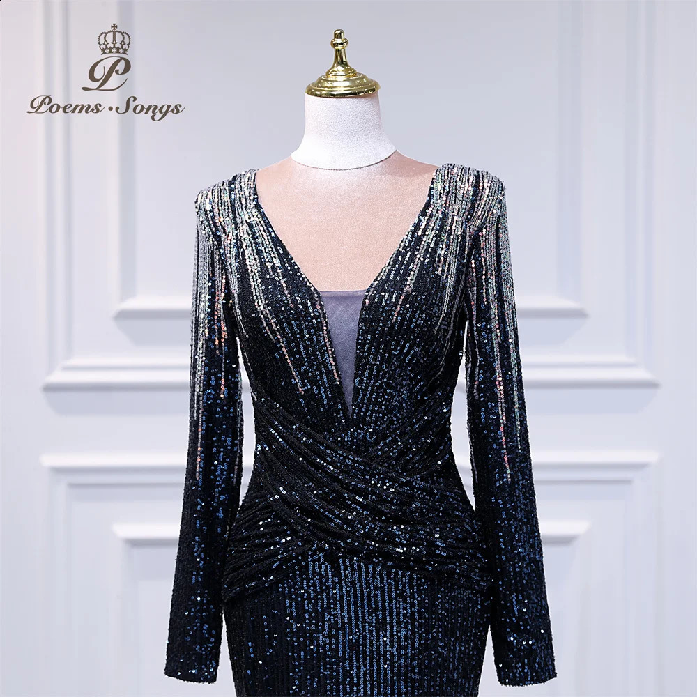 Elegant dress women for wedding party Long sleeve evening dress vestidos de fiesta robe de soiree de mariage party dress 241223