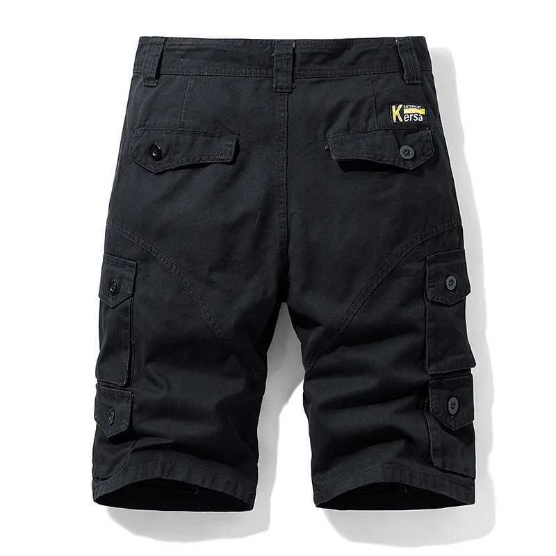 Cargo Shorts Men Cotton Bermuda Male New 2024 Summer Mens Baggy Military Zipper Pants Male Army Green Tactical Shorts W241226