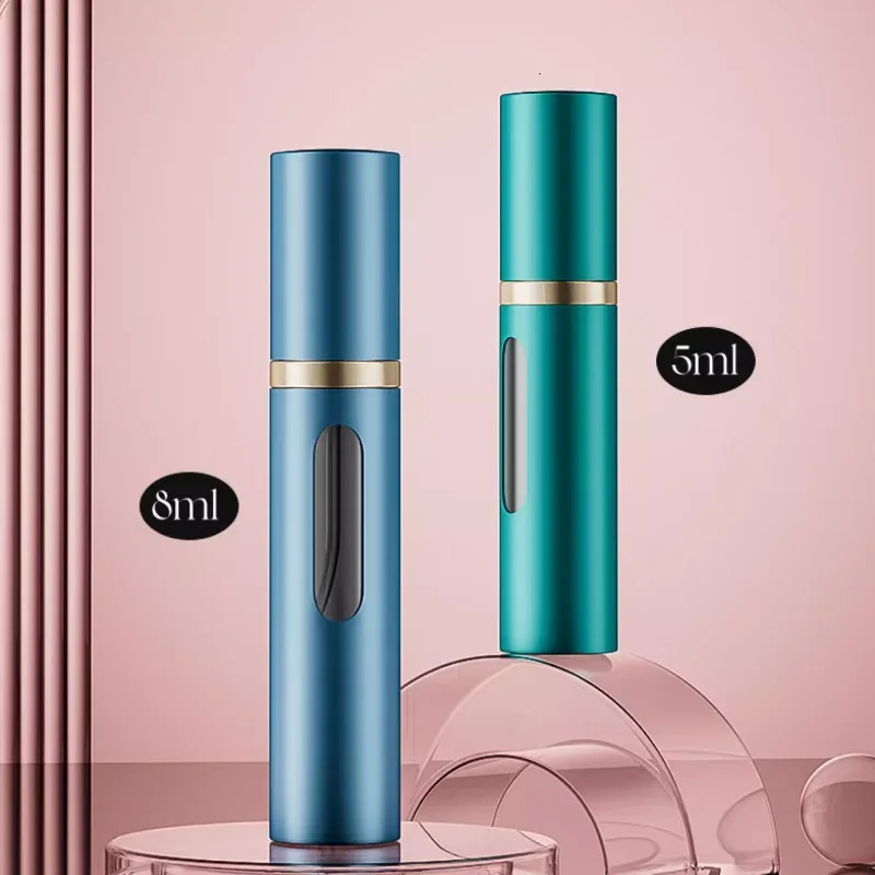 10/8/5ml Mini Perfume Refillable Bottle Liquid Container For Cosmetics Bottom Charge Spray Bottling Dispenser Press Head Travel 241225