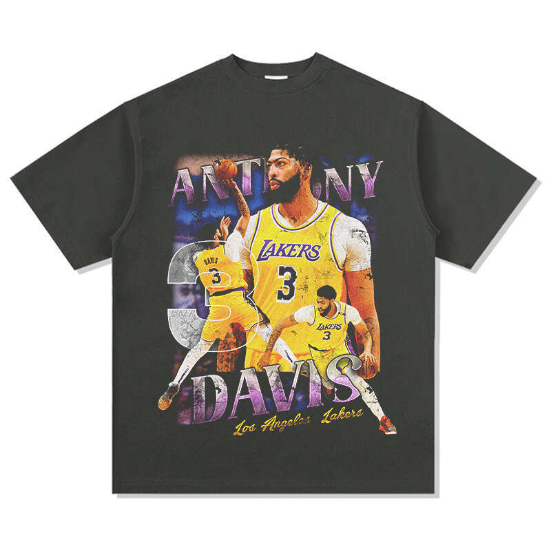 Thick Eyebrow Brother Davis American Printed Short Sleeve T-shirt Washed Round Neck Hoodie