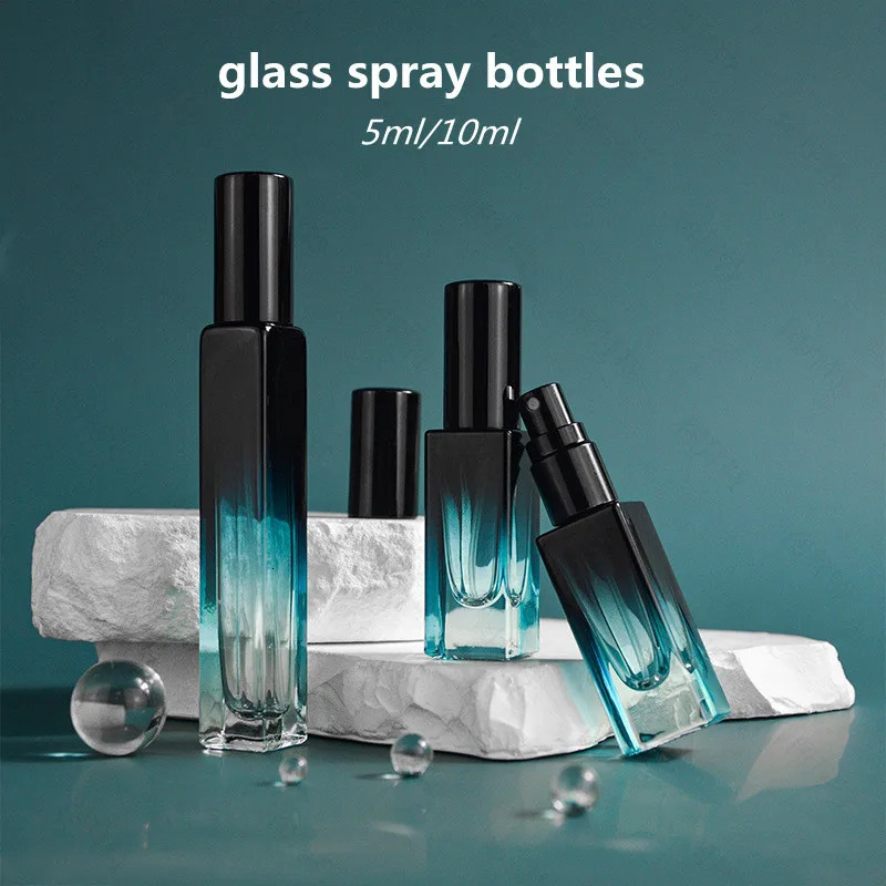 5ml/10ml High-end Perfume Bottle Square Glass Spray Bottle Travel Portable Sample Fragrance Atomizer Refillable Container 241225