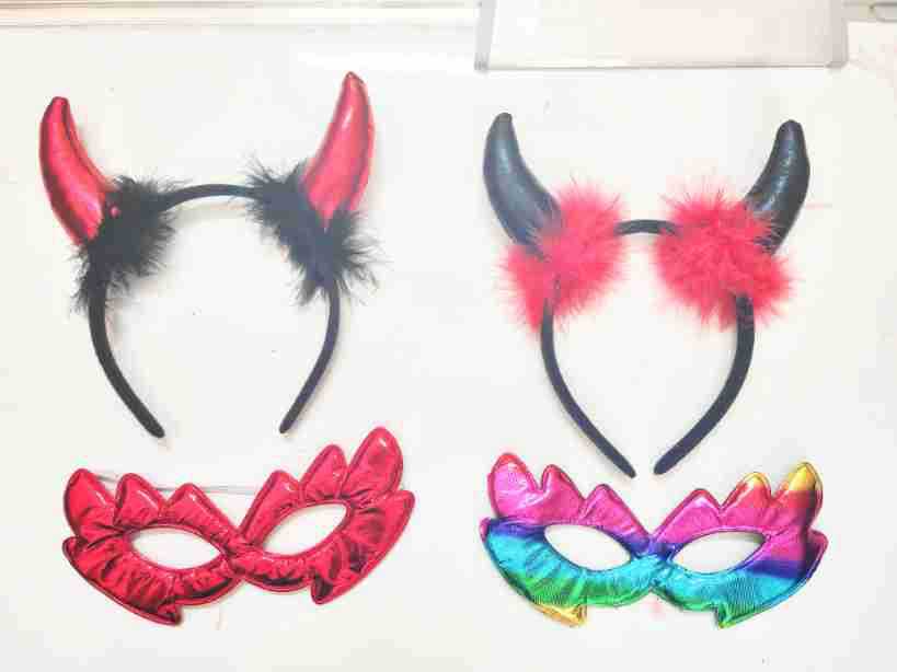 Children's Day prom performance headdress Halloween headband decorations party headband Cat's ears Steamed cat-ear shaped bread three piece 