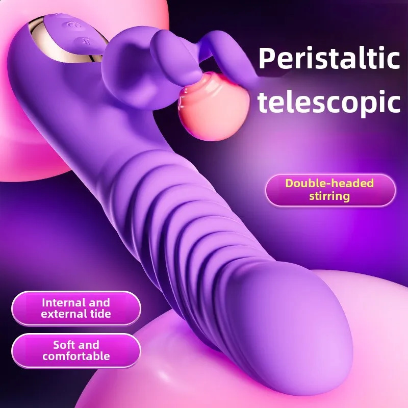 Rabbit Vibrator for Women Telescopic Dildo Powerful GSpot Twisting Vibrators Clit Stimulator Female Masturbator Sex Toys 241226