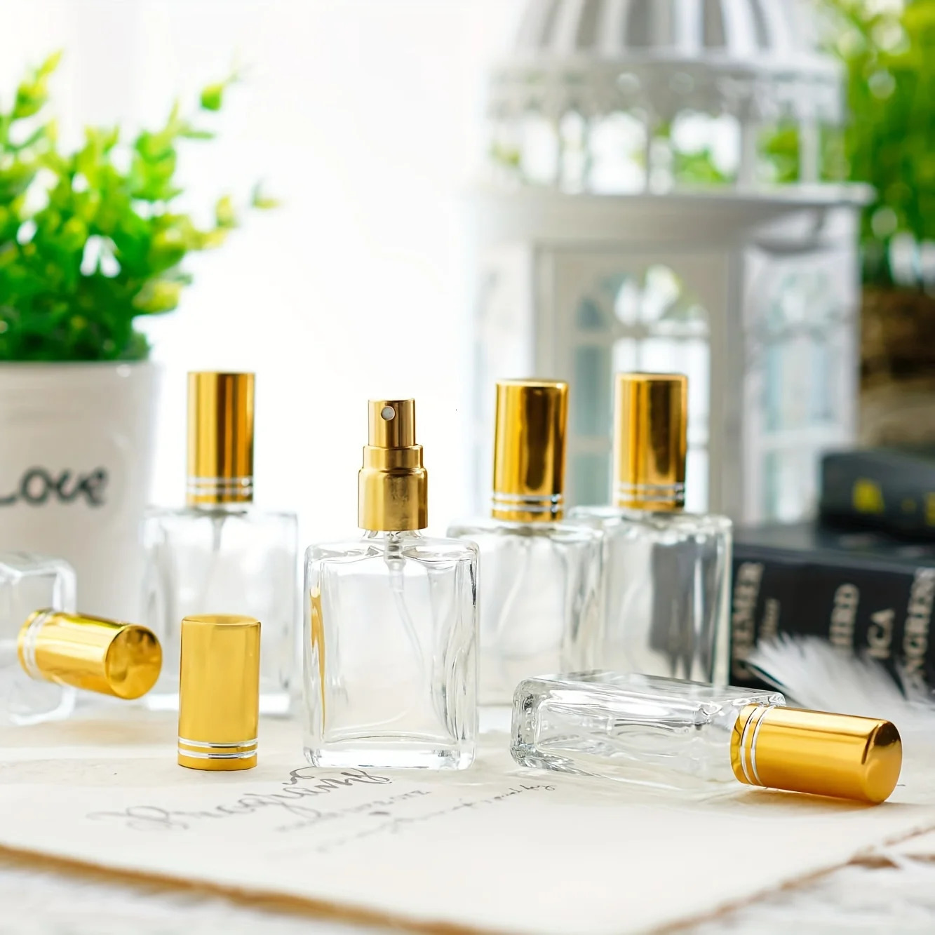 12pcs6 accessories 15ml transparent perfume spray bottle including 12 spray bottles 3 funnels and 3 sub-packing artifacts 241225