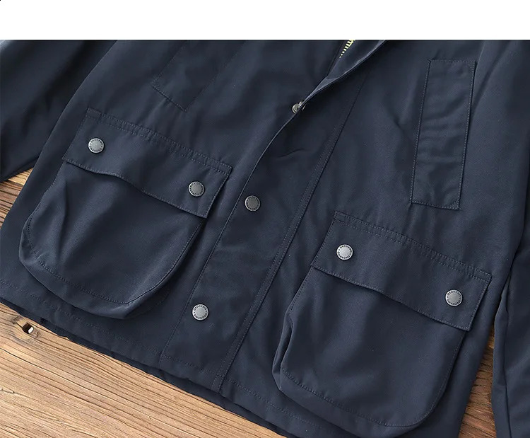 Amekaji Oil Wax Jacket Men American Vintage Corduroy Lapel Coat Multi-pocket Safari Cargo Jacket Loose Casual Unisex Windbreaker 241224