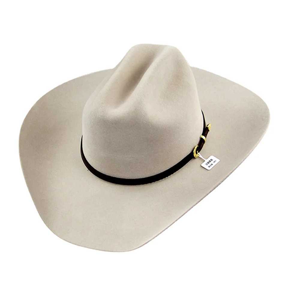 LiHua High Quty Wholesale 9CM Brim Classic Cowboy Hat Western Cowboy Hat with Different Belts W241225