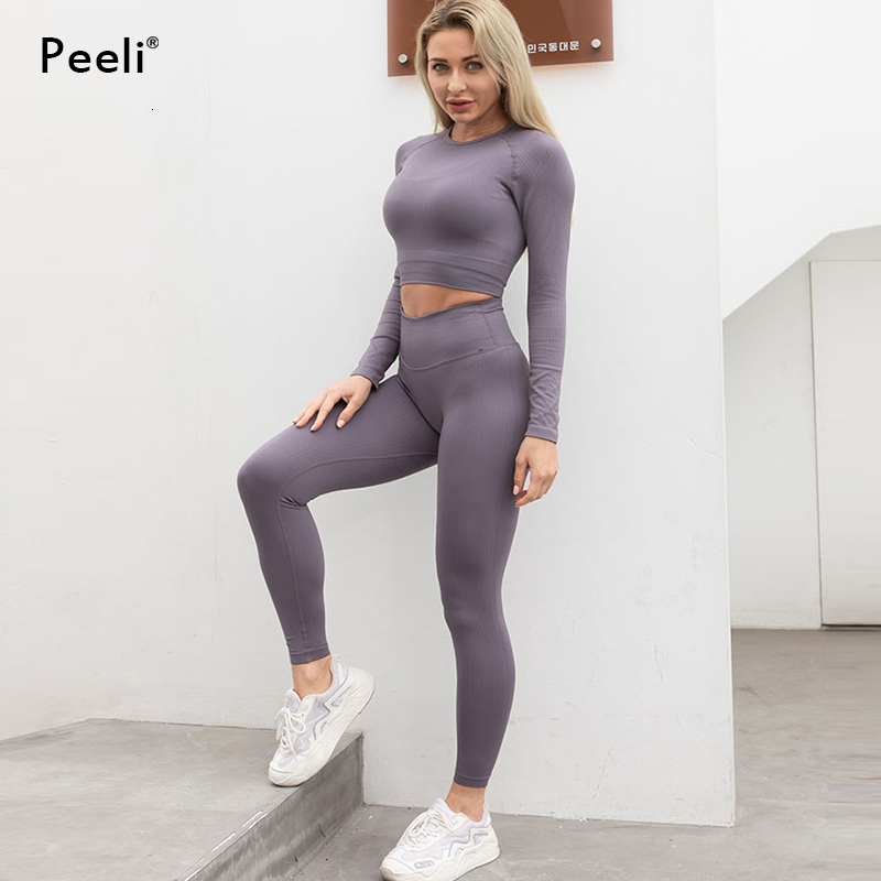 2/3 Piece Women Gym Wear Seamless Yoga Set Sports Bra Crop Top High Waist Leggings Fiess Sportswear Workout Outfits Woman