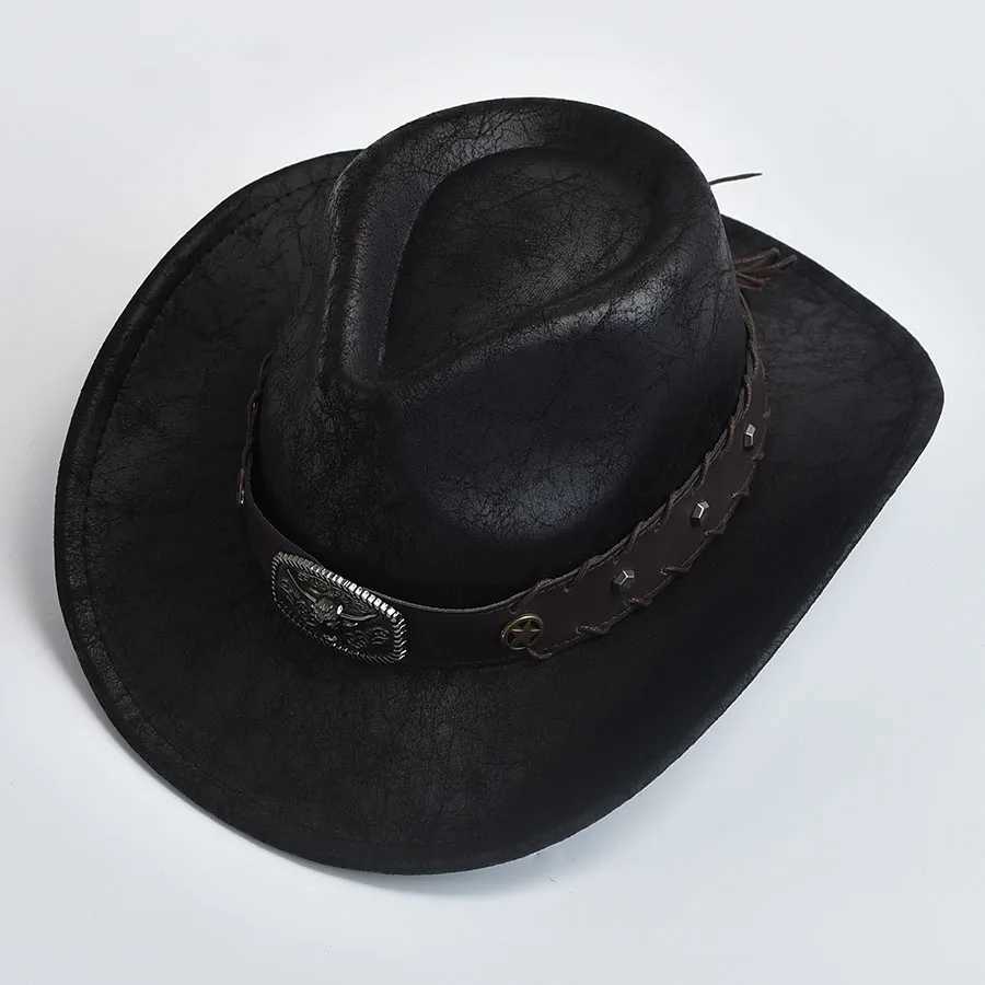 Mens denim hat womens artificial leather retro mens denim womens clothing jazz hat Sombrero Hombre W241225