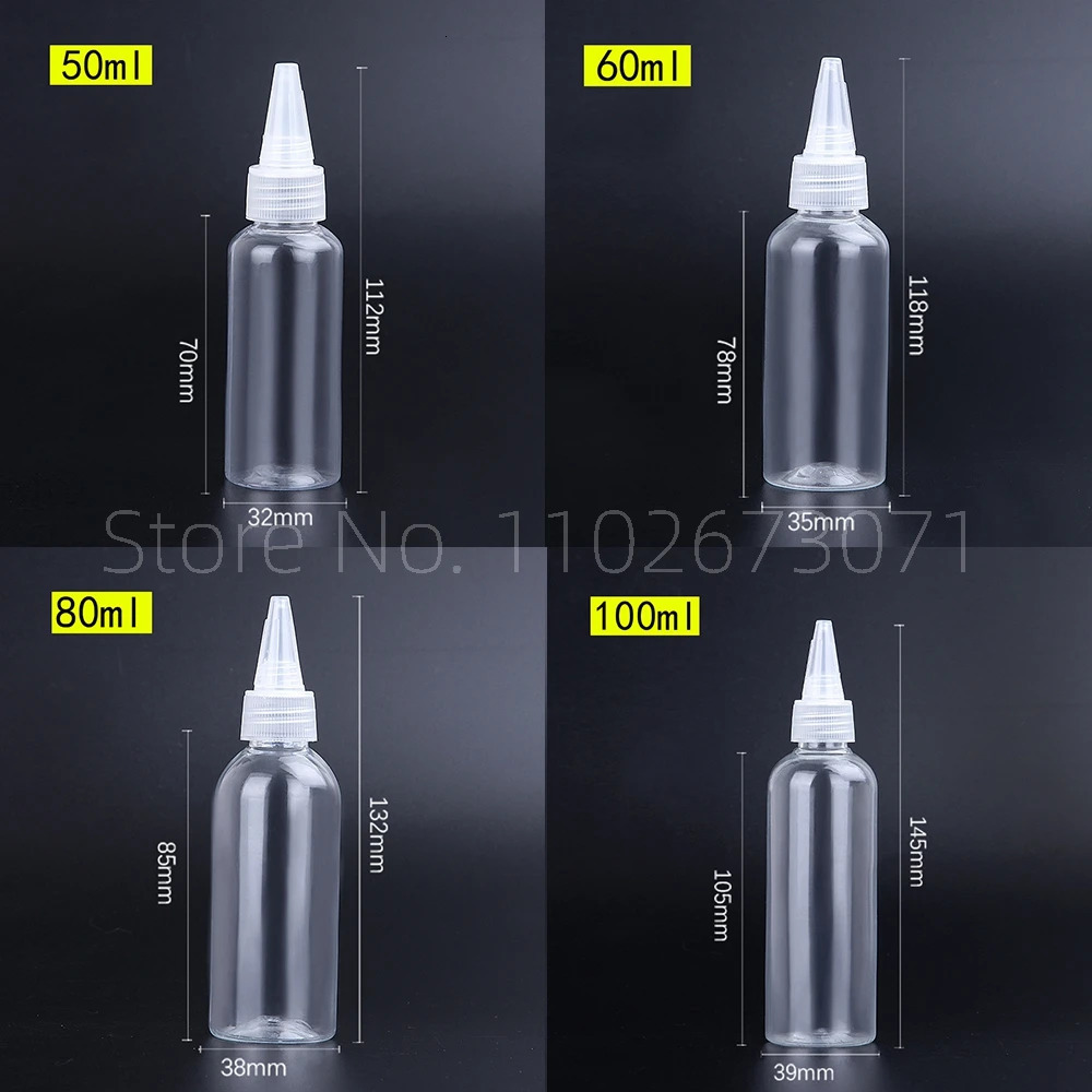 5ml-500ml Tip Transparent Plastic Bottle Emulsion Extrusion Bottling Spot PET Empty Bottles Plastic portable bottle 241225