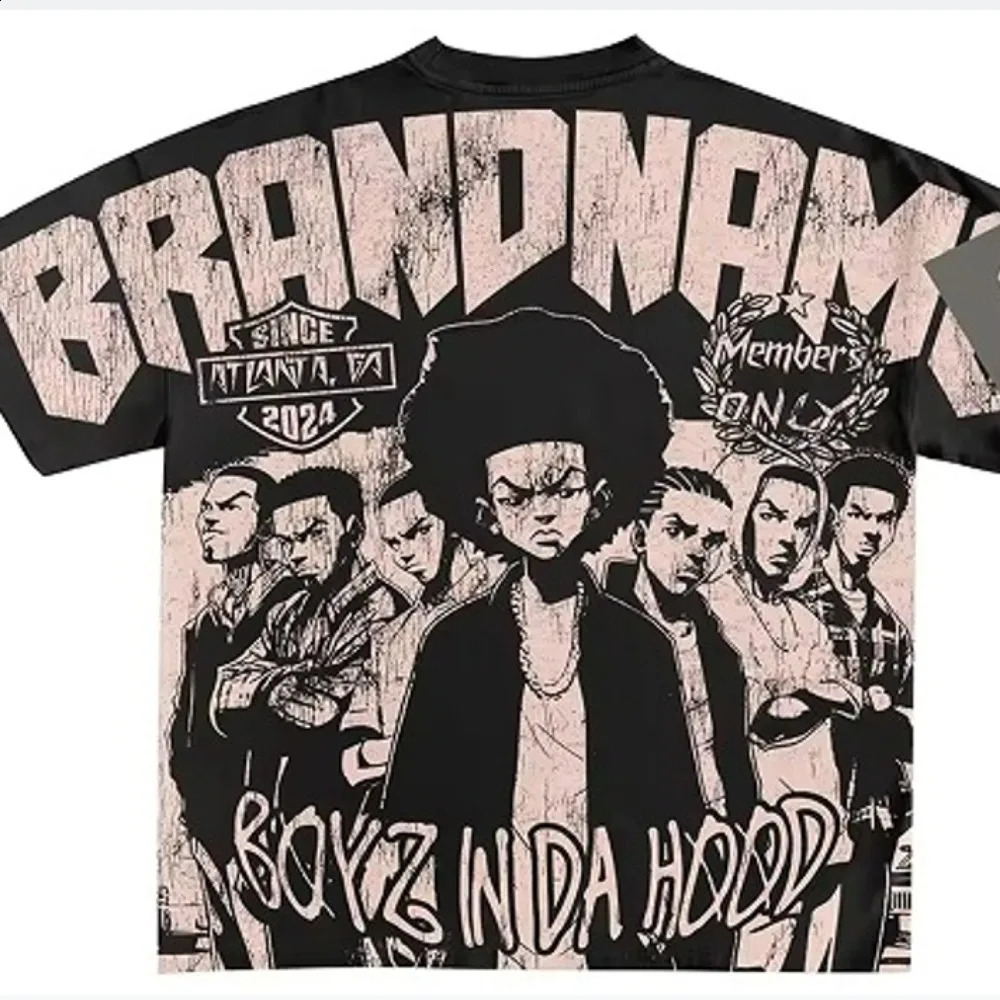 Hip Hop Women 3D Printed Short-sleeve T-shirt Y2K Street Trend Character Print T-shirt Men and Women The Same Oversized Size 241226
