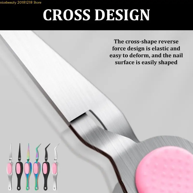 Craft Tweezers Crossing Lock Tweezers Stainless Steel Gripping Tweezers Reverse Grip for Craft Beading and Projects 241223