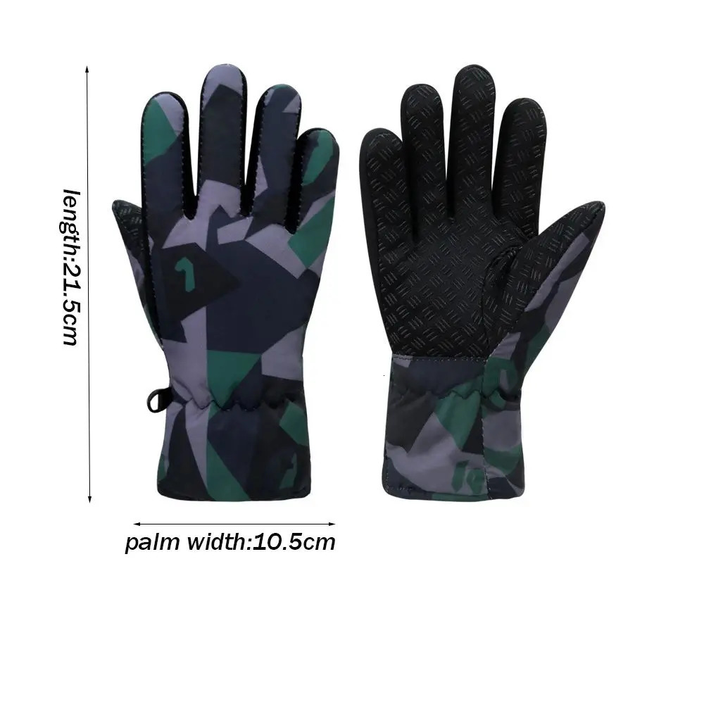 Children Kids Winter Snow Warm Gloves Boy Girls Ski Snowboard Windproof Waterproof Thicken Keep Longsleeved Mitten 241225