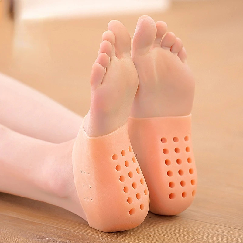 Unisex Invisible Height Increase 2.5-6CM Silicone Socks Gel Heel Pads Orthopedic Arch Support Heel Cushion Foot Massage Pad 241226