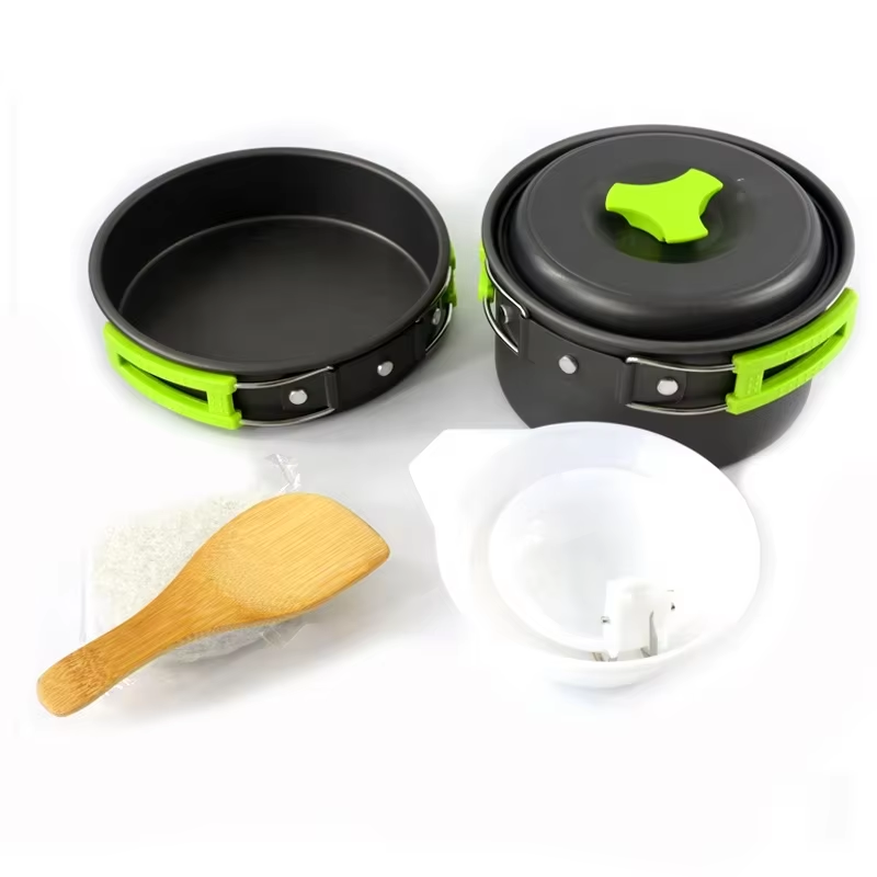 Aluminum Camping Pots And Pans Nonstick Cooking Pot Cookware Set Camping Equipment