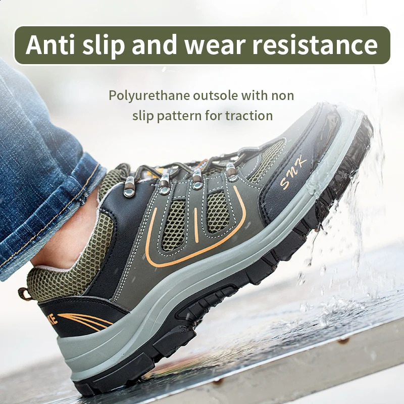 Safety Shoes Men for Work Lightweight Sport Sneakers Steel Toes Safety Tennis Protection for the Feet Original 241226