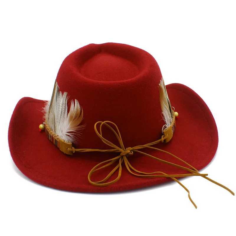 Cowboy hat Men and Women Knight Curly Feather Accor Jazz Hat Sunset Travel Beach Hat Knight Hat Cowboy Hat W241225