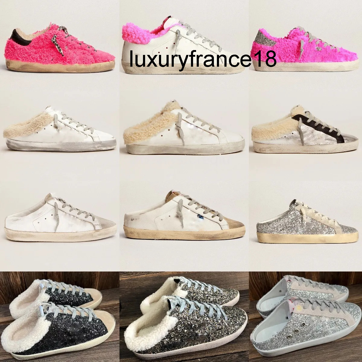 Hot x Italian Brand Women Spuerstar Sabot Casual Shoes Designer Sequin Classic Whi goosestar ggob ggdbs ggdgly goldenstar goldenly goosely sneakers goosesneakers