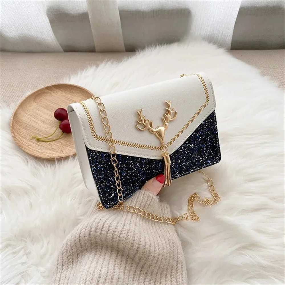 2024 Trendy Shoulder Bags Small Square Messenger Bag Women Female Handbag Phe Purse Pu Leather Crossbody Flap BagXJ241225
