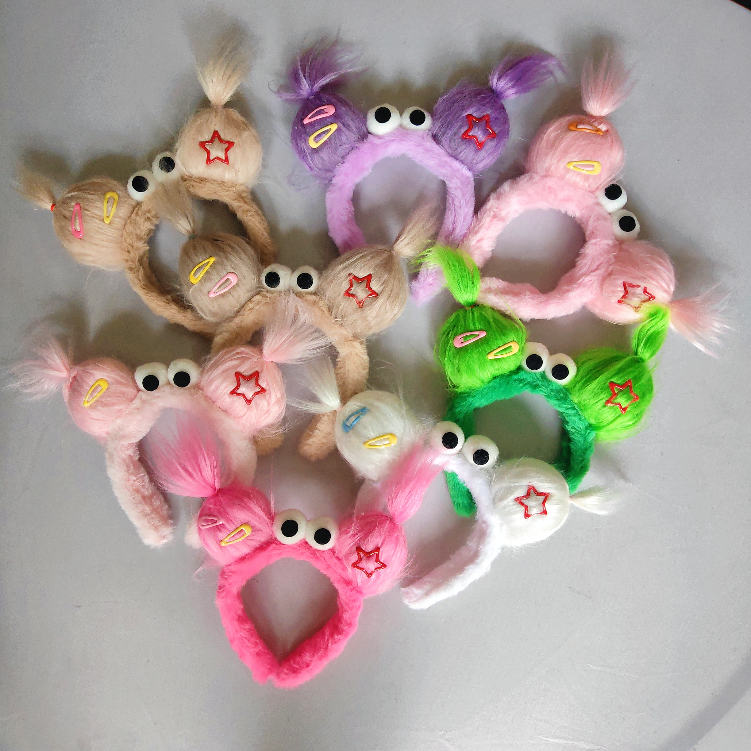 Cartoon plush ugly doll headband cute wash face girl heart tied hair ugly cute internet celebrity children's photo headband