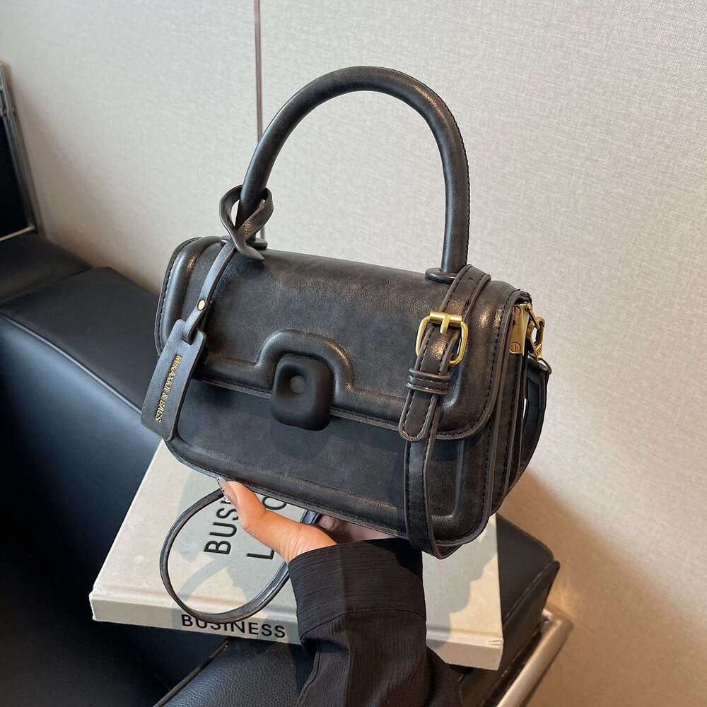 This year's popular hand-held for women 2024 new high-end single shoulder crossbody trendy texture small square bag
