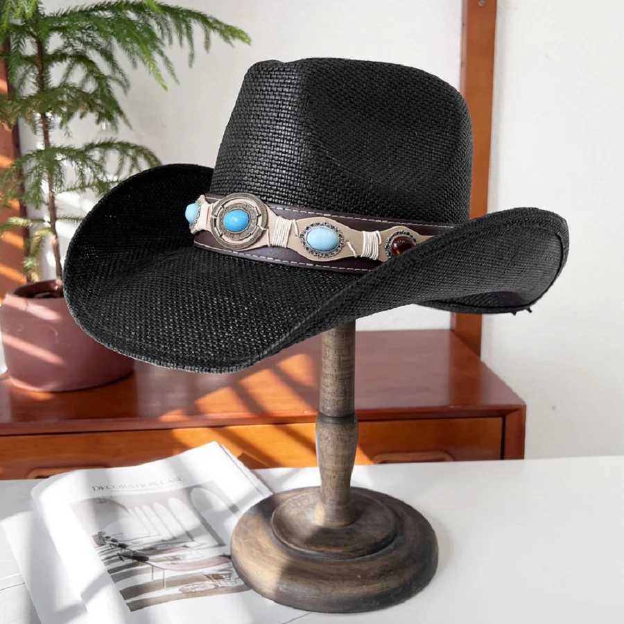 Retro outdoor mountain cowboy hat mens and womens accessories Western horse back riding sun protection str hat s W241225