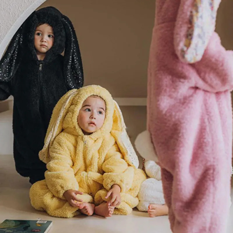 Infant born Baby Boys Girls Bodysuits Cute Bunny Ear Rompers Rabbit Toddler Clothes Jumpsuit Outfits Winter Kids Onesies 241225