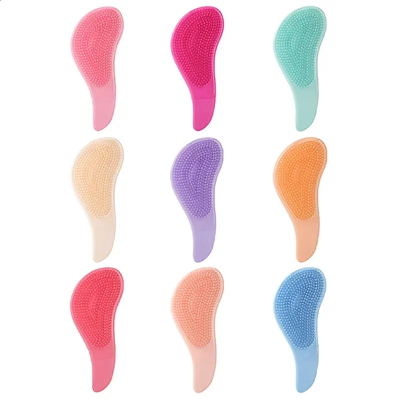 1PCS Anti Static Massage Hair Brush Tangles Detangle Shower Massage Hairbrush Comb Salon Hair Styling Tool Magic Handle Comb 241225