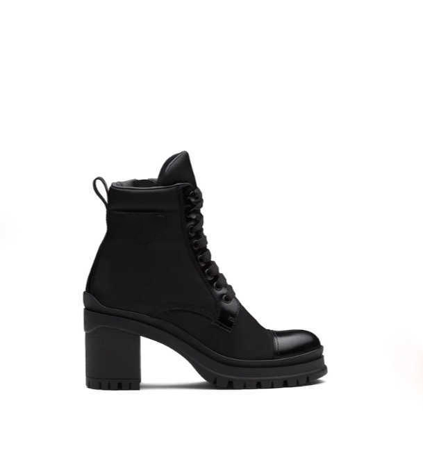 Luxury Designer Pairs Woman Ankle Boots Australia Leather Nylon With Removable Monolith Black Lady Heels Size 35-41