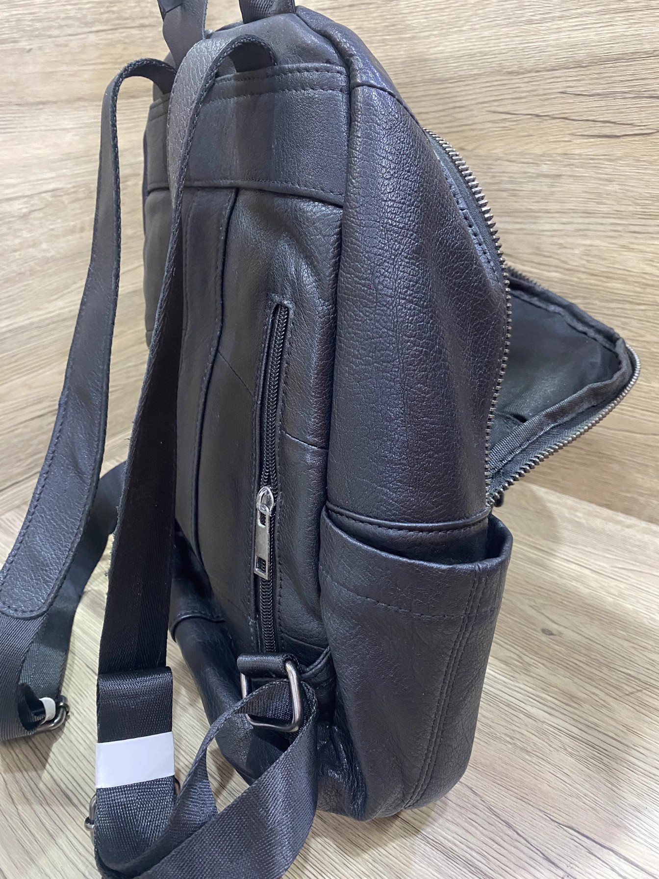 Hippie Shop Soft Leather Backpack Korean Edition Street Versatile Head Layer Cowhide unisex Shoulders