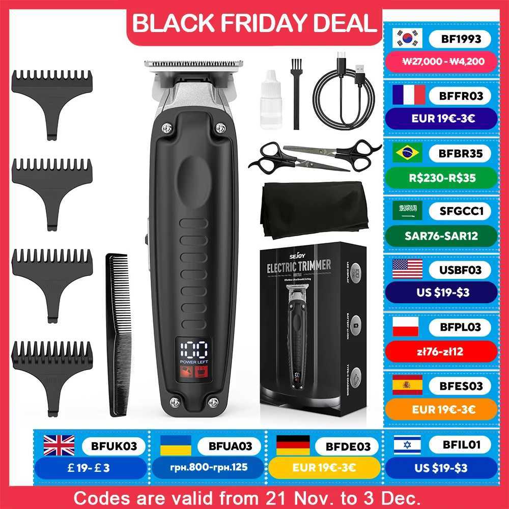 Sejoy Hair Clippers for Men Hair Trimmer Professional Cordless Barber Machines Mens Shaver Gifts W241227
