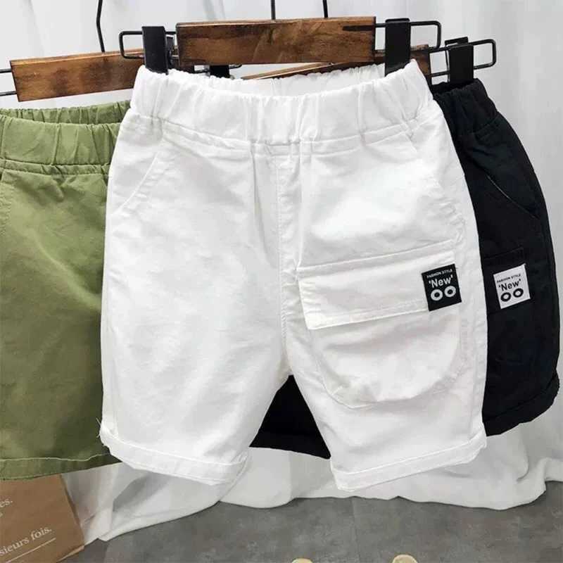 Childrens Boy Summer Shorts Casual Loose Pants Kids Solid Color Boys Trousers Teenager Fashion Sports Mid-Short Trousers W241227