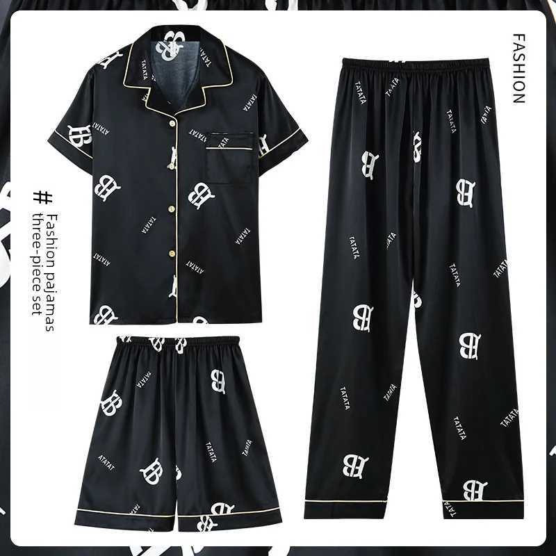 Summer Thin Casual Pyjama Set For Men Simplecasual Youth Plus Sizes Short Sleeves Loose-fit HomewearXJ241227