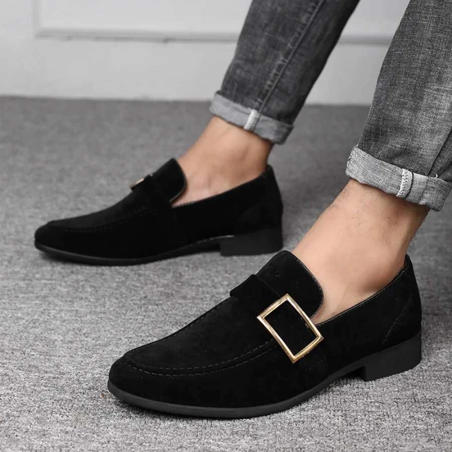 2025 Men Casual Business Loafers Dress Shoes Faux Suede Driving Fashion Formal for Men Sneakers