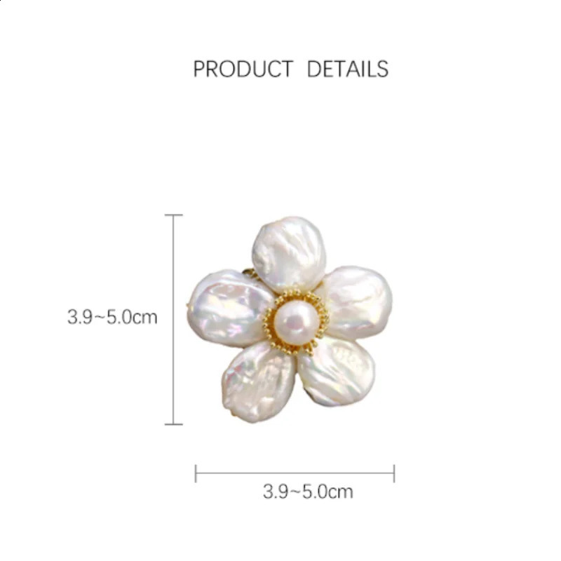 Minween Vintage Natural Baroque Pearl Brooches For Women Big Flower Brooch Jewelry Gifts 241227