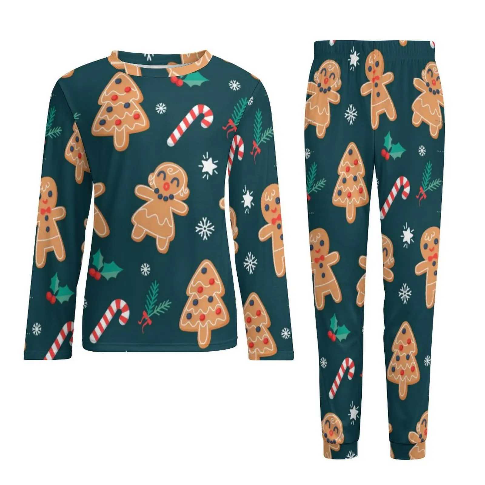 Christmas Holiday Pajamas Long Sleeve Cartoon Print 2 Piece Casual Pajama Sets Autumn Men Design Kawaii Oversized NightwearXJ241227
