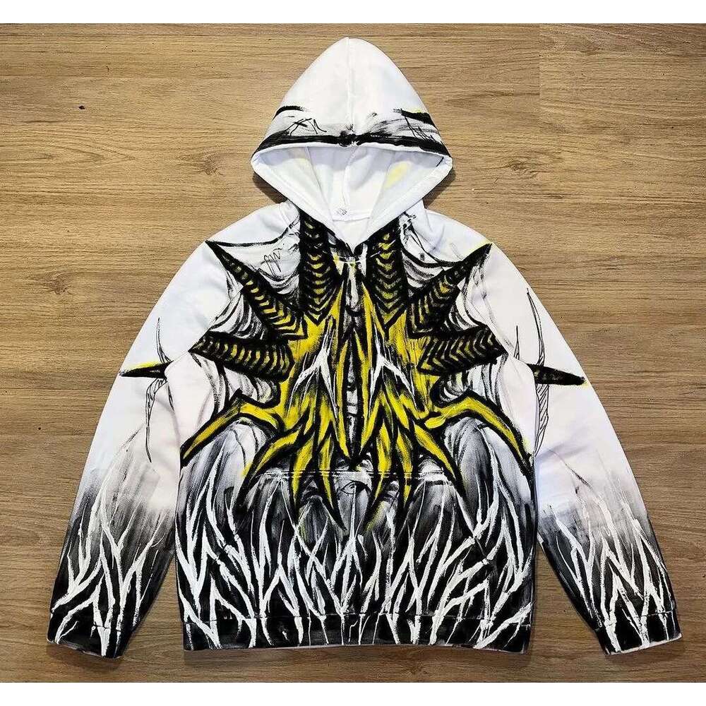 Trendy street gothic hoodie punk loose autumn winter pullover sweatshirt men's and women's top