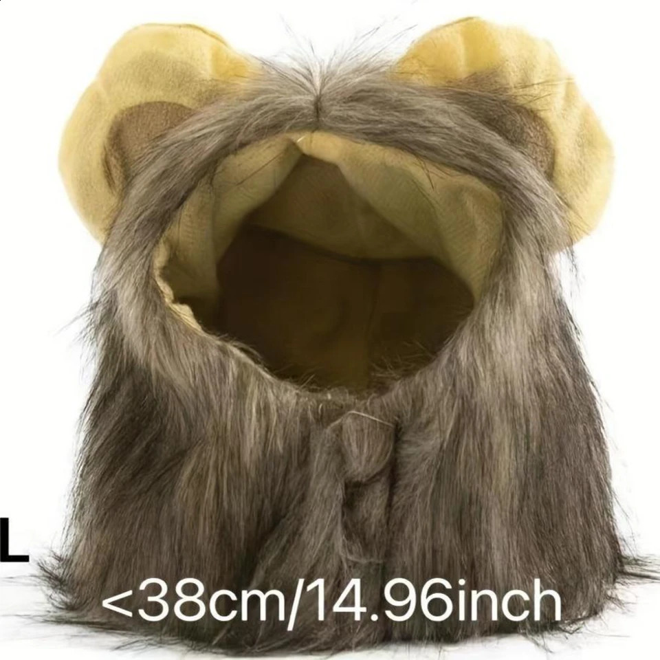Funny Lion Mane Pet Costume - Soft Cotton Polyester Fits Small To Large Dogs And Cats 241225