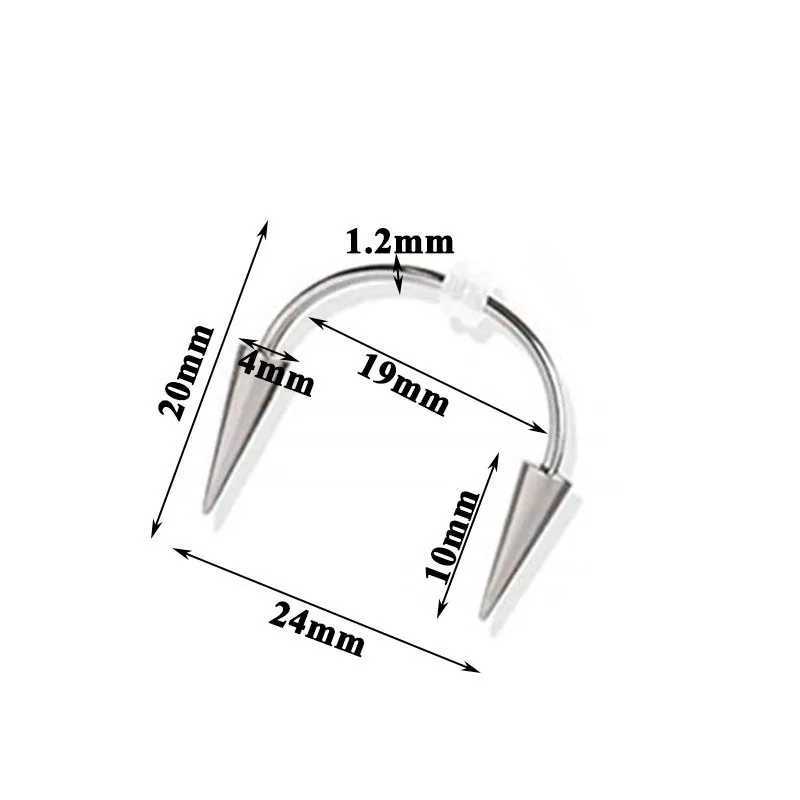 Stainl Steel Vampire Teeth Piercing Jewelry C Rod Face Lips Tiger Teeth Surgical Bo Piercing Teeth Decoration W241227