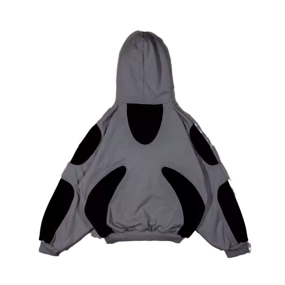 New Y2K Collage American Street Hoodie Splicing Trendy Men's and Women's Loose Couple Hoodies