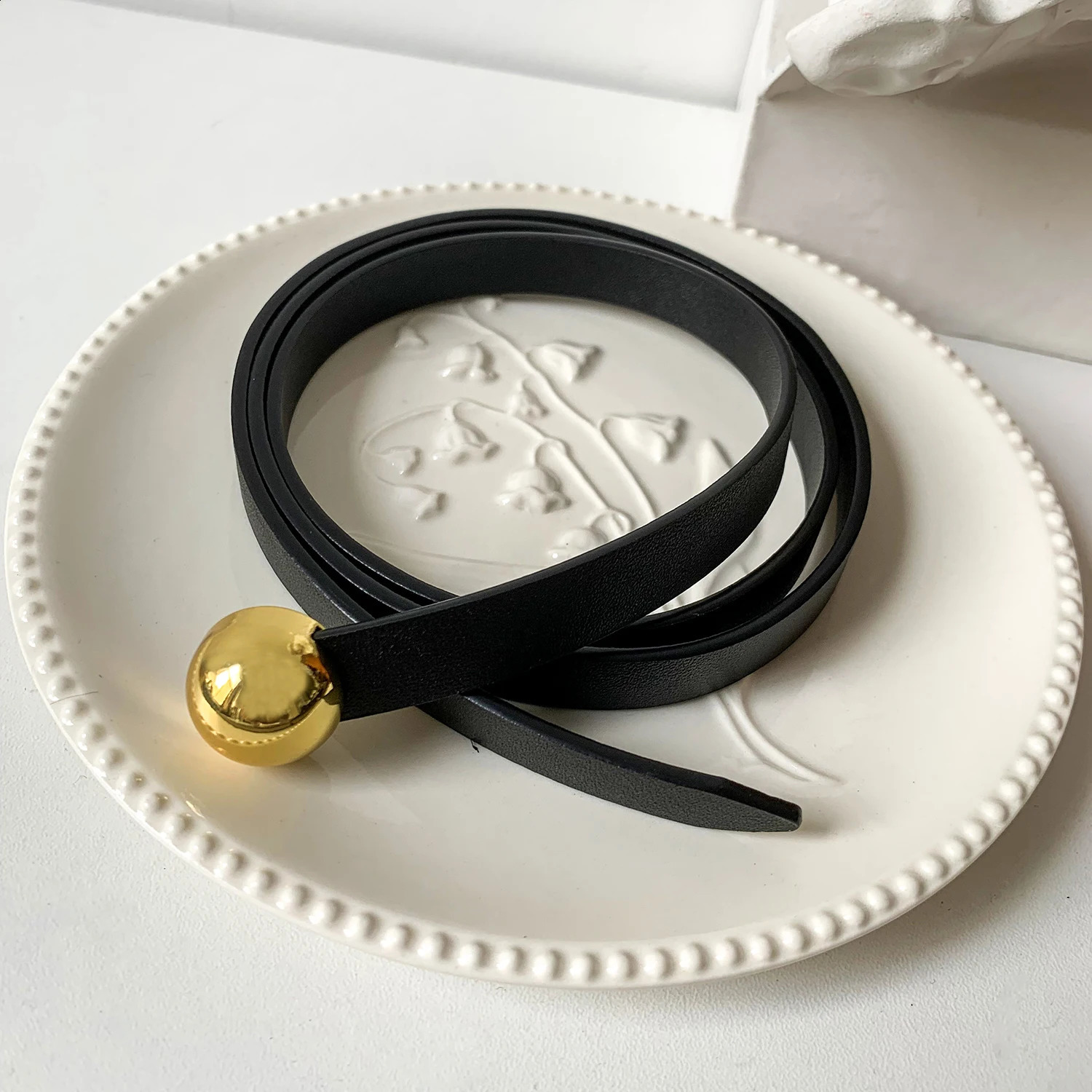 Genuine leather small belt womens head layer cow leather decorative belt womens thin narrow belt 1.2cm gold buckle dress belt 241226