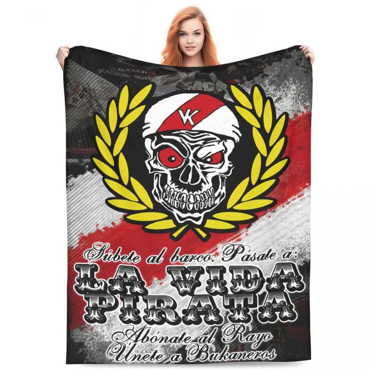Throw Blanket Rayo Vallecano Micro Fleece Blanket Four Sizes Retro Portable For Bedroom Nice GiftC241227
