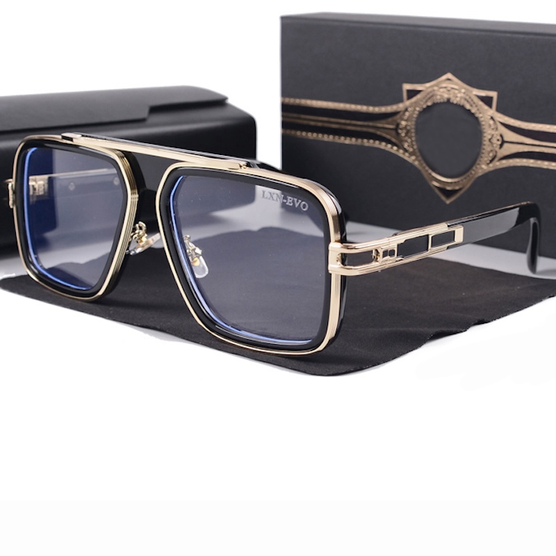 LXN EVO Luxury Sunglasses Designer Brand Mach Six Men Women Flight Seven Rock Style Gradient Pilot Sunglasses Oculos De Sol Fashion Vintage Square Hig