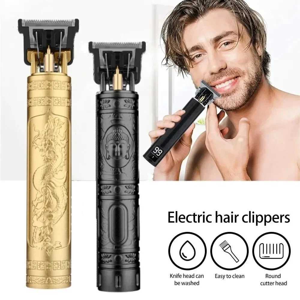 Hair Clipper Professional Cutter High Power Vintage T9 USB Hair Cutting Machine Trimmer for Men Cordless Beard Trimmer Barber W241227