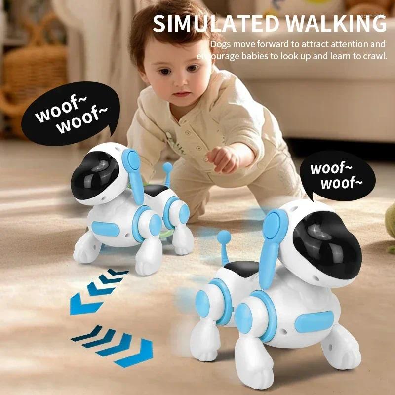 Update Robot Electronic Dog Stunt Walking Dancing Toy Intelligent Touch Remote Control Electric Pet For Children's Toys